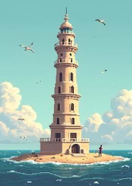 Lighthouse on a Small Island