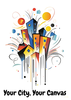 Urban Palette: Vibrant Cityscape Illustration