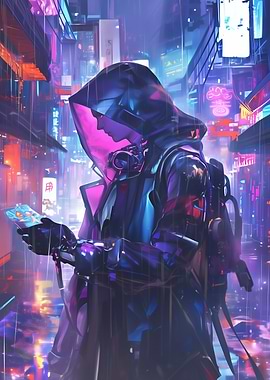 Cyberpunk City Rain