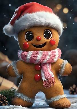 Cute Gingerbread Man Christmas