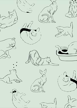 Cat Pattern Illustration