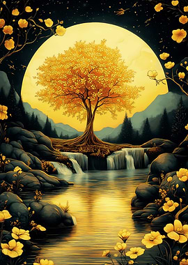 Serenity Beneath the Golden Canopy