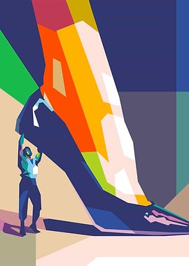 Giant Shoe & Tiny Man