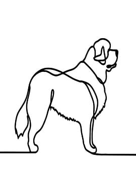One Line Dog Art