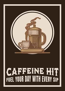 Coffee Caffeine Hit Poster