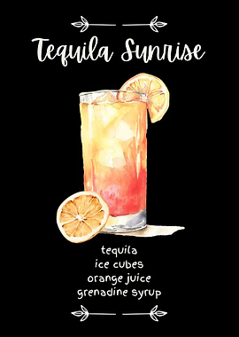 Tequila Sunrise Cocktail