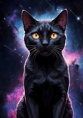 Black Cat in Space