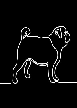 Pug Line Art