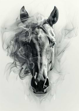 Horse in Smoke