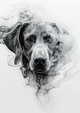 Dog in Smoke