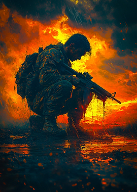 Soldier in Firestorm