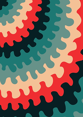 Groovy Waves, Retro Vibes in Vibrant Colours