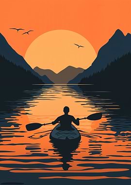 Kayaking at Sunset