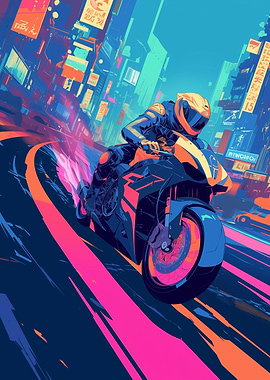 Neon City Motorcycle