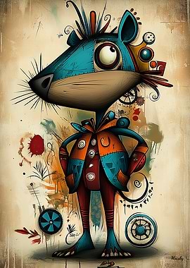Gentleman Gearhead: Steampunk Capybara Illustration