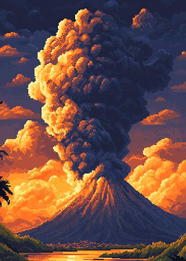 Volcanic Eruption Sunset