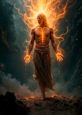 The fire spirit of the forest