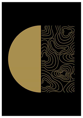 Abstract Gold & Black Art