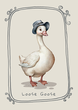 Cute Loose Goose Illustration