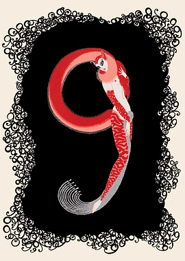 Erté - The Numerals Suite, The Number 9