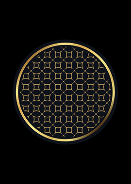 Gold Geometric Circle