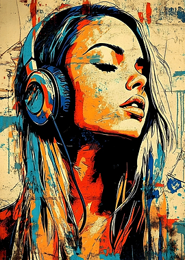 Woman Listening to Music