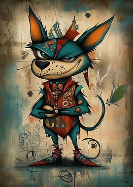 Noble Navigator: Steampunk Dog Illustration