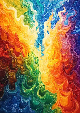 Abstract Rainbow Swirls