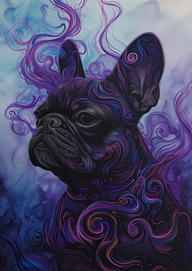 French Bulldog in Smoke