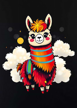 Cute Llama Illustration