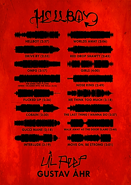 Lil Peep 'HELLBOY' Album Soundwave Art