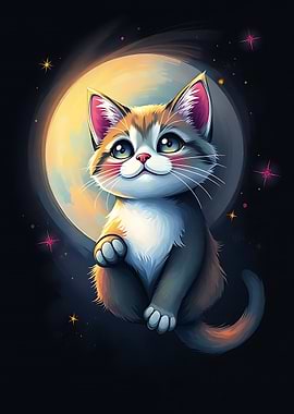 Cute Cat in Space