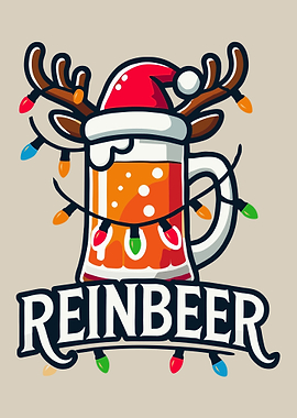 Reindeer Beer Christmas Design