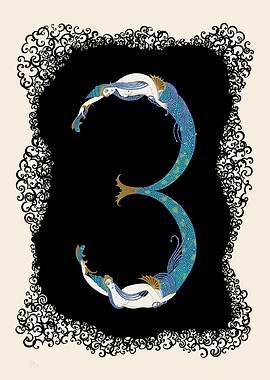 Erté - The Numerals Suite, The Number 3