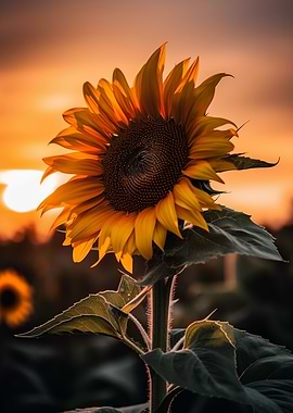 Sunflower at Sunset