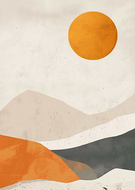 Abstract Mountain Landscape