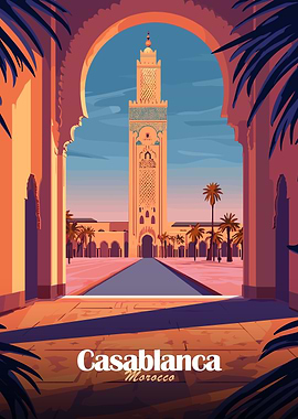 Casablanca Mosque Poster