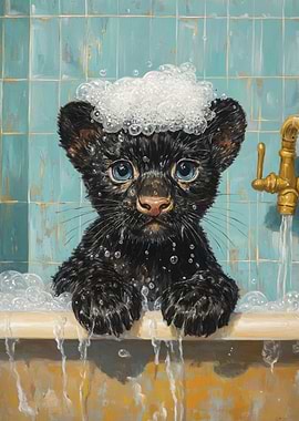Black Panther Bath Time