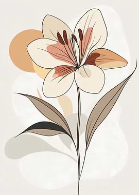 Minimalist Flower Illustration