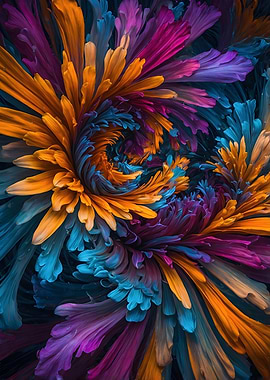 Abstract Flower Swirl