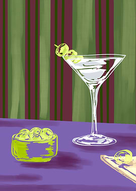 Martini with Olives