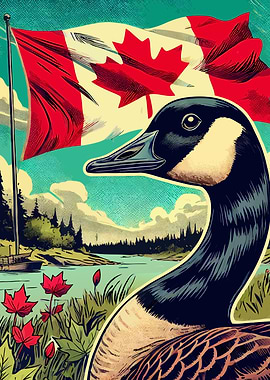 Canada Goose Canadian Flag