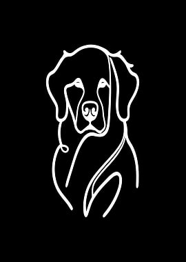 Golden Retriever Line Art