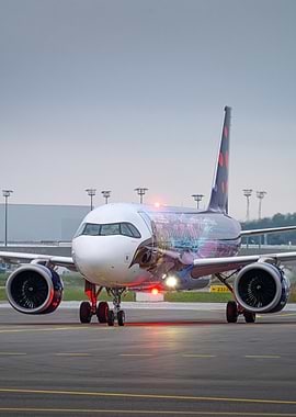 Airbus A320 from Brussel Airline with Tomorrowland Livery