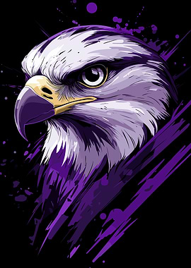 Purple Falcon Illustration