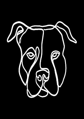 Pitbull Line Art