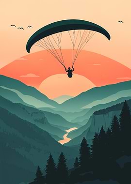 Paragliding Sunset
