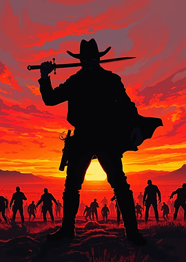 Lone Cowboy vs. Zombie Horde