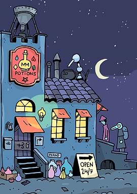 Potion Shop at Night