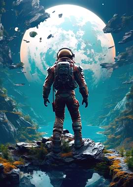 Astronaut on Alien Planet